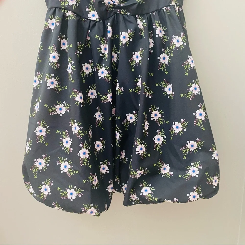 Free People Bubble Mini Dress Black Sz Medium